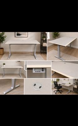 Adjustable Office Desk & Chair – Excellent, Like-New Condition