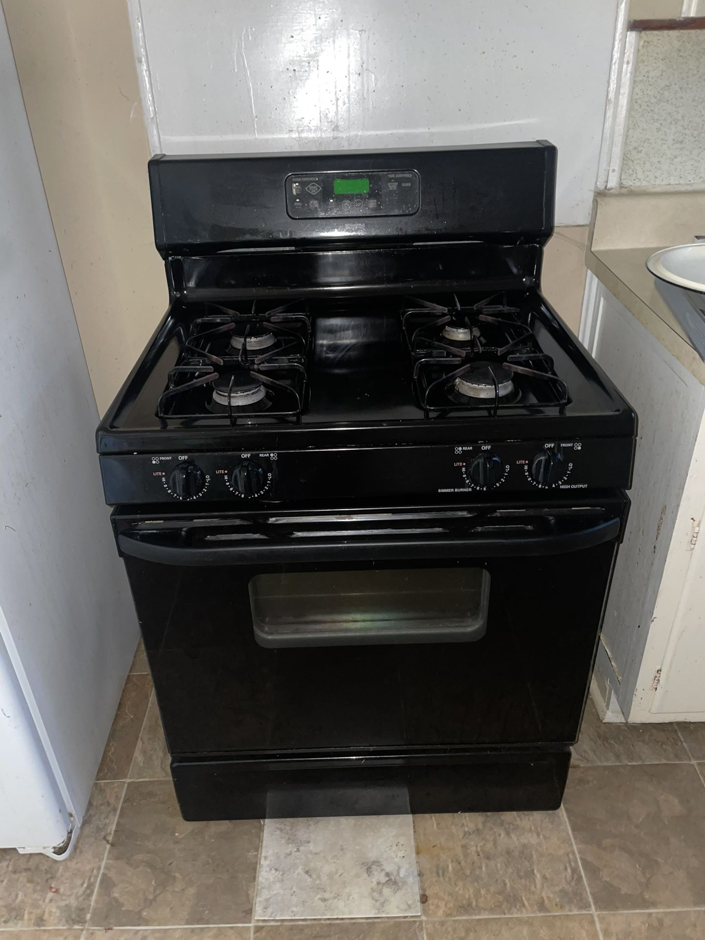 Black Kenmore Gas Stove