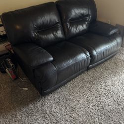 Brown Two Seater Recliner Electric 