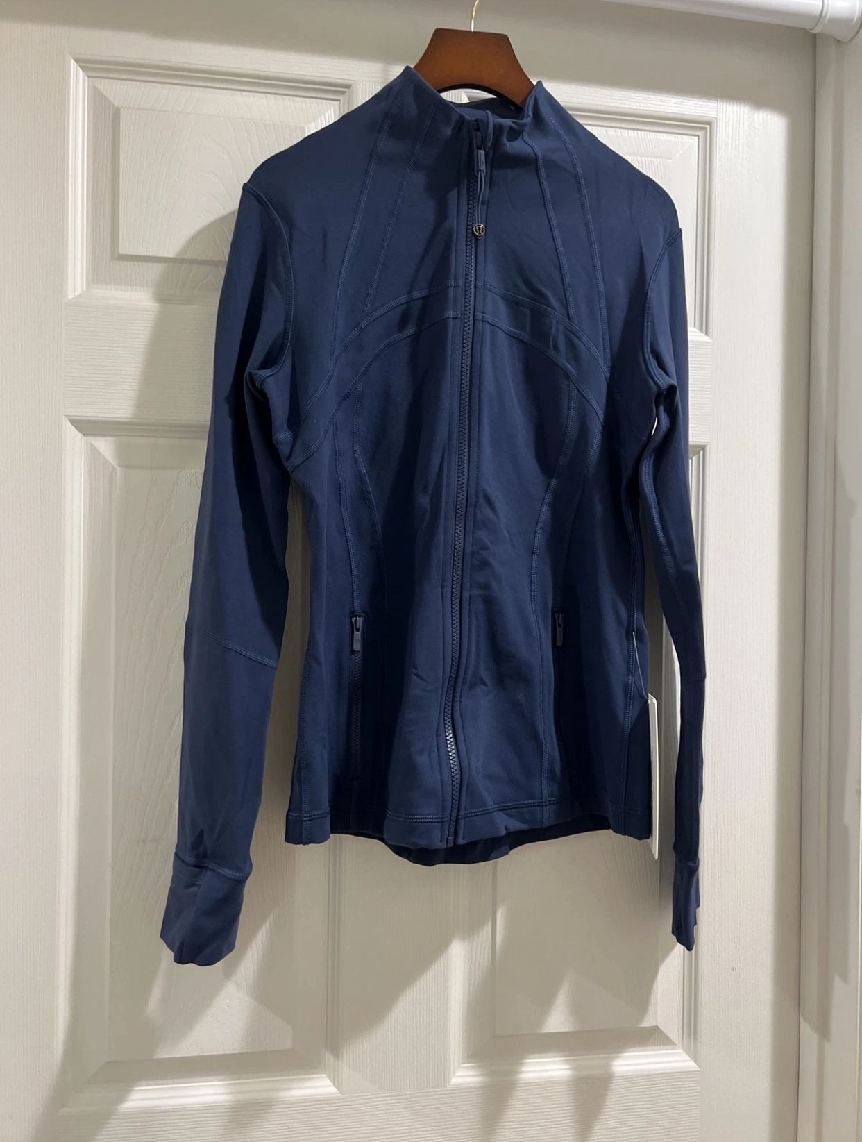 Lululemon Define Jacket Luon Mineral Blue Set With Flare Leggings