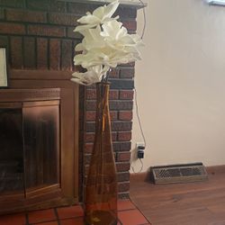 Flower With Glass Vase 