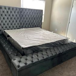 Modern Design Queen And  King Tall Headboard Bedframe ! $0 Down !