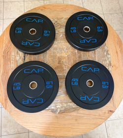 Olympic Weight Plates 280 lb – CAP 45 lb Bumpers + Iron Plates – Pairs or Bundle