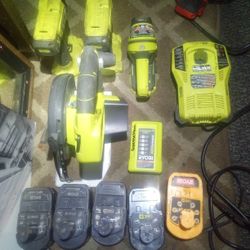 Ryobi One + 18volt Lithium Set  Include S What's All. In Photos 