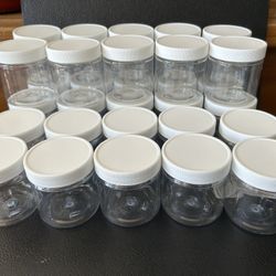 25 Pieces Of Plastic Jars For Soap Making : Lotion, Scrub. New
