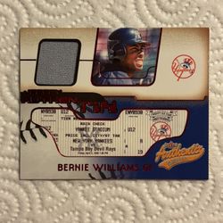 2002 Fleer Authentic Bernie Williams Patch Baseball Card