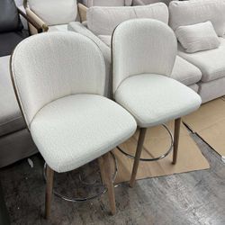 CHITA Mid Century Modern Swivel Counter Stools Bentwood Back Set of 2