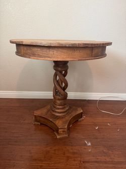 Solid wood end table