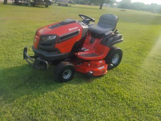 Husqvarna YT48LXS with steel fabricated deck runs cut great 1000 FIRM read full post before asking