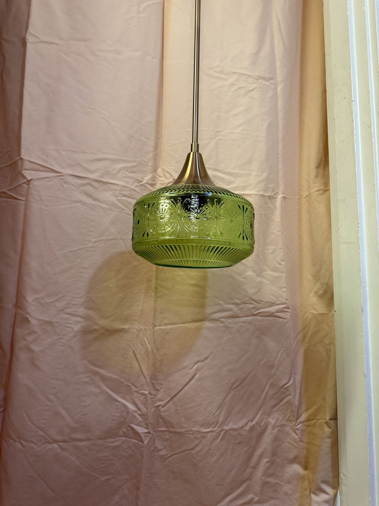 Retro Hanging Green Globe Pendant Light