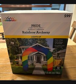 NEW inflatable rainbow archway