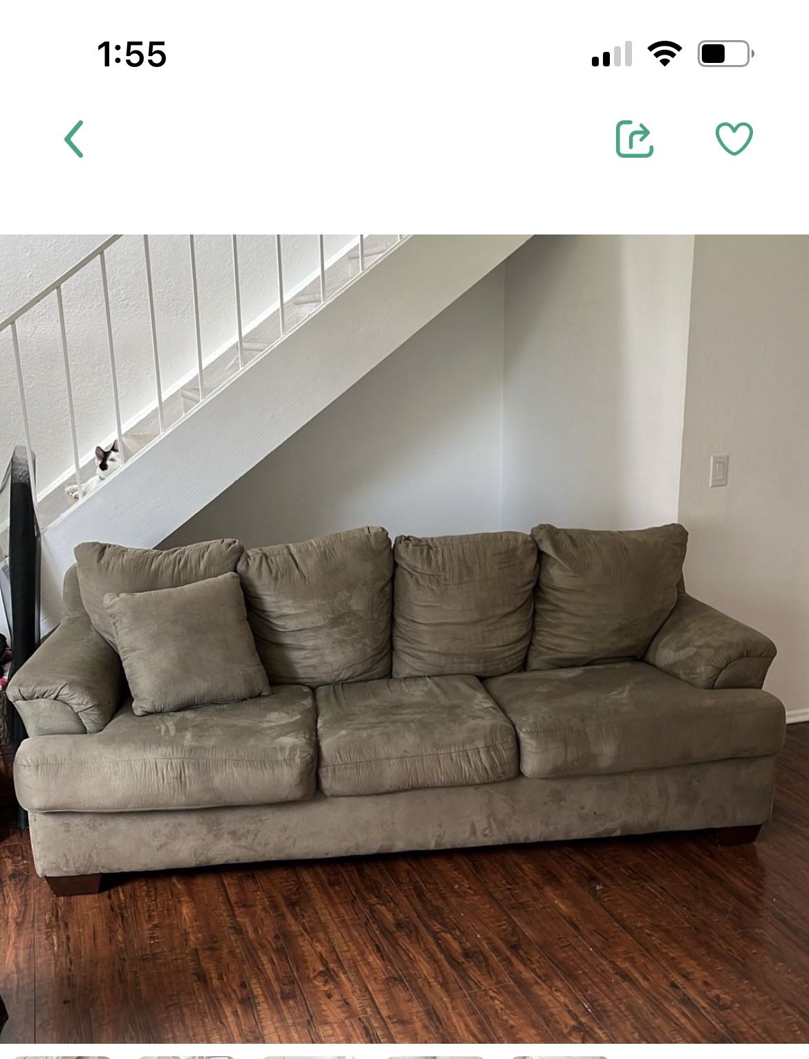 Green Suede Couch