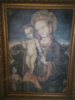 19 century oil  large size with frame
