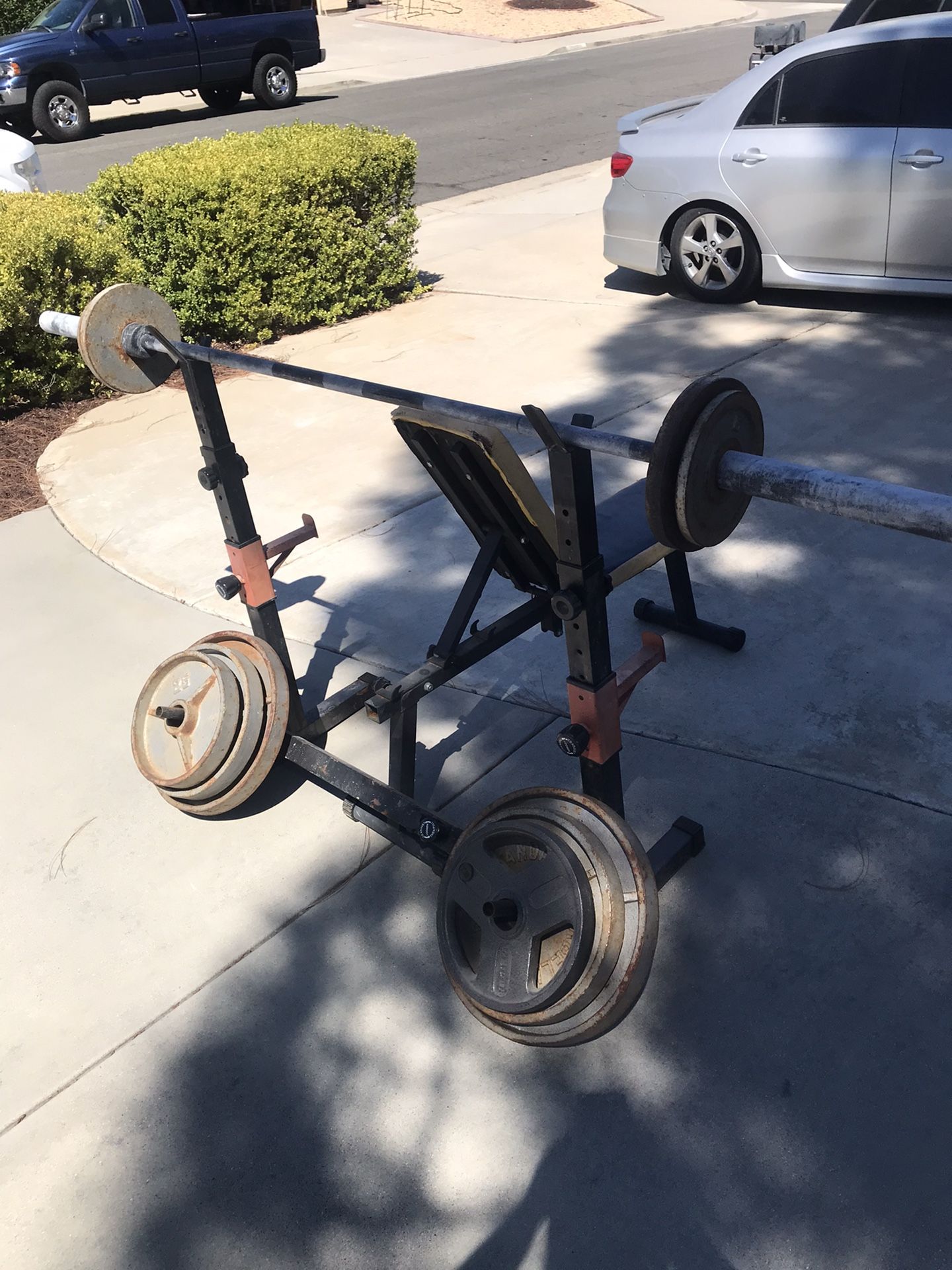 Weights, Weight Stand, Weight Bench, Barbell