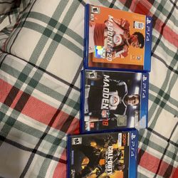PS4 games. Call of duty, Madden 18, Madden 20