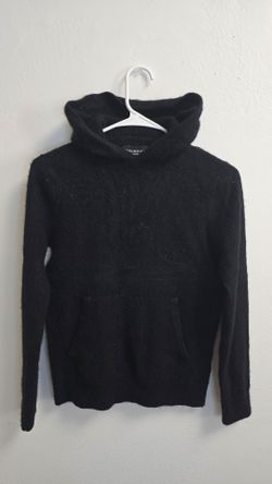 Banana Republic 100% Cashmere Black Hooded Sweater Size M