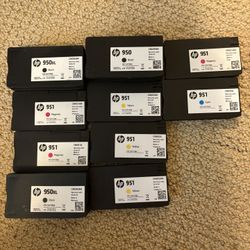 New HP 950 And 951 Ink Cartridges Black And Colors 