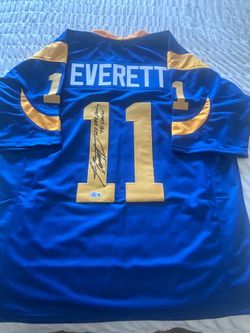 Jim Everett Signed Los Angeles Rams Jersey #11 Beckett BAS Authenticated COA