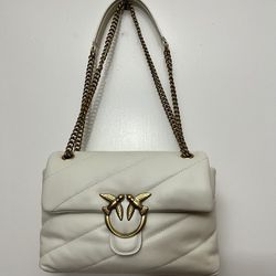 White Leather Handbag 