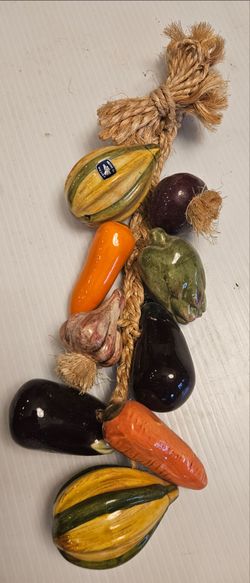 Vintage Mexican Ceramic Vegetable Kitchen Wall Hanging