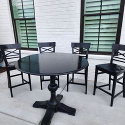 Indoor Bistro Table + 4 Matching Chairs