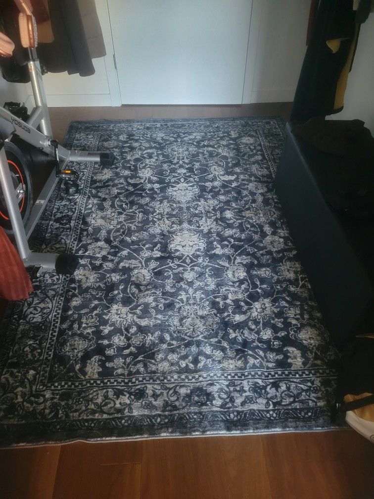 5x7 Rug Dark Navy Blue