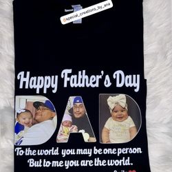 Personalized Dad Collage Picture Shirt 🎁👨🏻