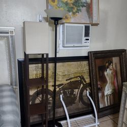 Motorcycle Frame, Lamps, Shelf, Art