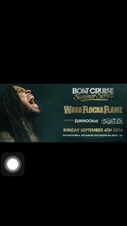 2 waka flocka boat cruise tickets tonight in Boston