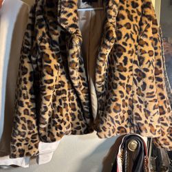 Leopard Print Jacket Size medium