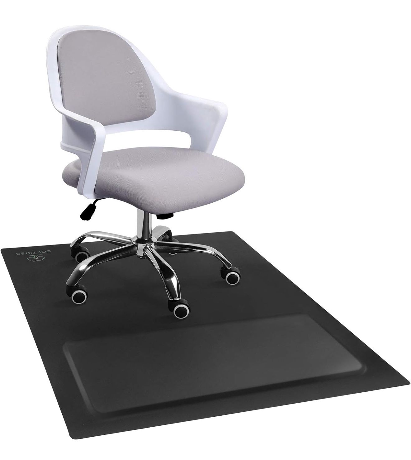 Anti-Fatigue Standing Office Chair Mat for Hardwood Floor with Cushioned Foam Foot Support, 48” x 36” Desk Chair mat, Scratch Resistant and Waterproof