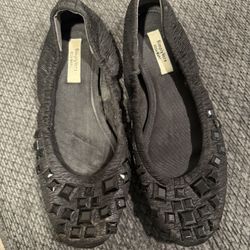 Women’s Black beaded dress flats - size 8.5