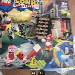 Sonic hedgehog Knuckles And The master Emerald shine unopened 8+ 325 Pcs