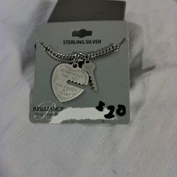 Sterling Silver Heart And Keychain Necklace