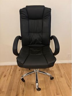 Leather Executive Office Chair Black