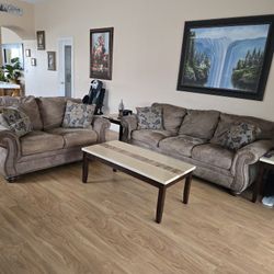 SOFA AND LOVE SEAT  And  Coffee tables and END Tables 