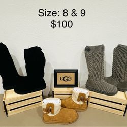 NEW: UGG Women’s Cable Knit Boots Size 8 & 9