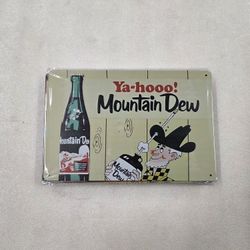 Mt. Mountain Dew Soda Faux Vintage Ad Metal Sign 