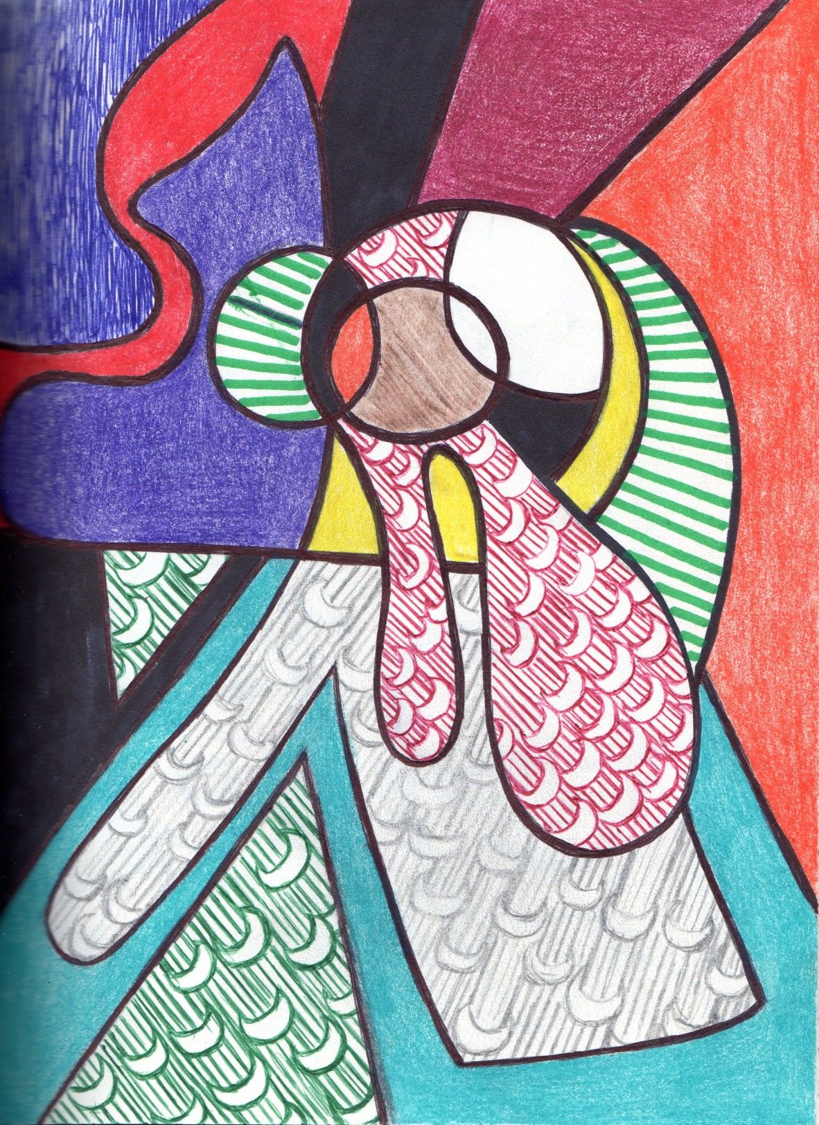 PRINT drawing "Boga yoga" abstract