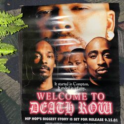 Welcome to deathrow promo poster dr dre suge knight 2pac snoop dogg used