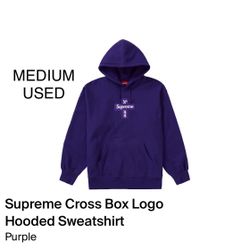 Supreme Cross Bogo Hoodie Purple Medium for Sale in Pasadena CA OfferUp