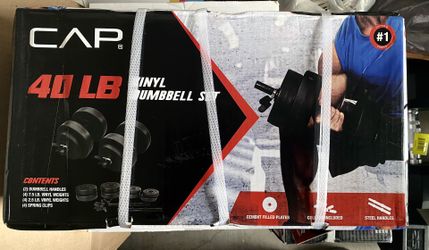 CAP 40 lb Pound VINYL Dumbbells x2 dumbbell BRAND NEW IN BOX