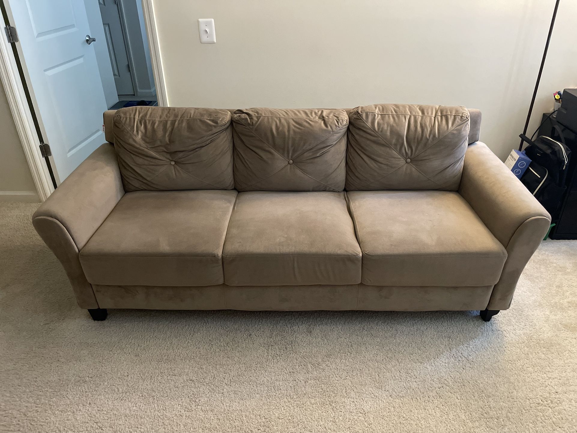 Comfortable Light Brown Couch