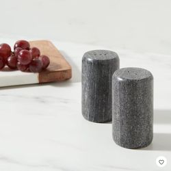Marble Salt and Pepper Shaker Set Gray ,