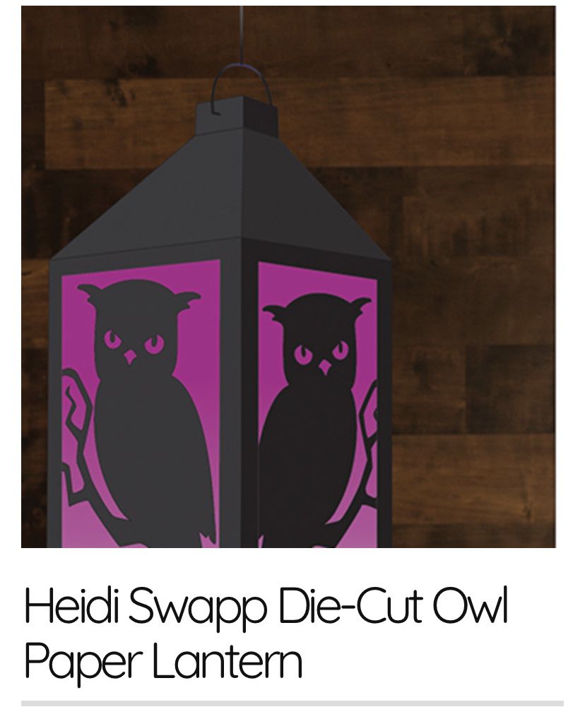 New In package Heidi Swapp Die-Cut Owl Paper Lantern