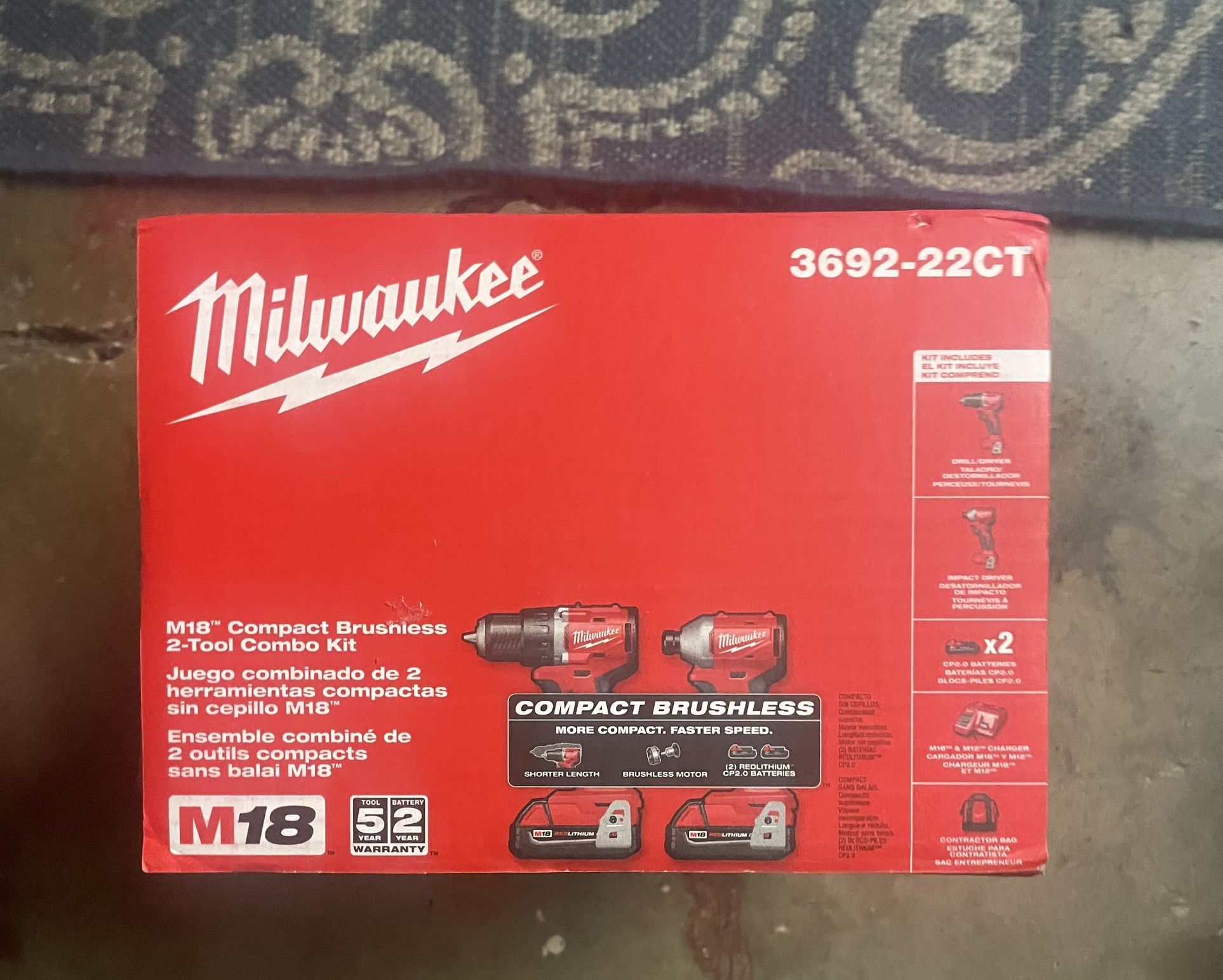 Milwaukee Compact Brushless 2-Tool Combo Kit 3692-22CT