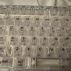 Transparent Mechanical Keyboard RGB Backlit Wireless Gaming Keyboard