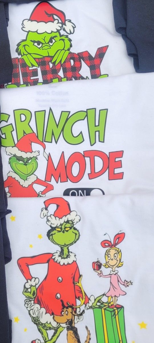 3 Grinch T-shirts For $30 Large White Unisex