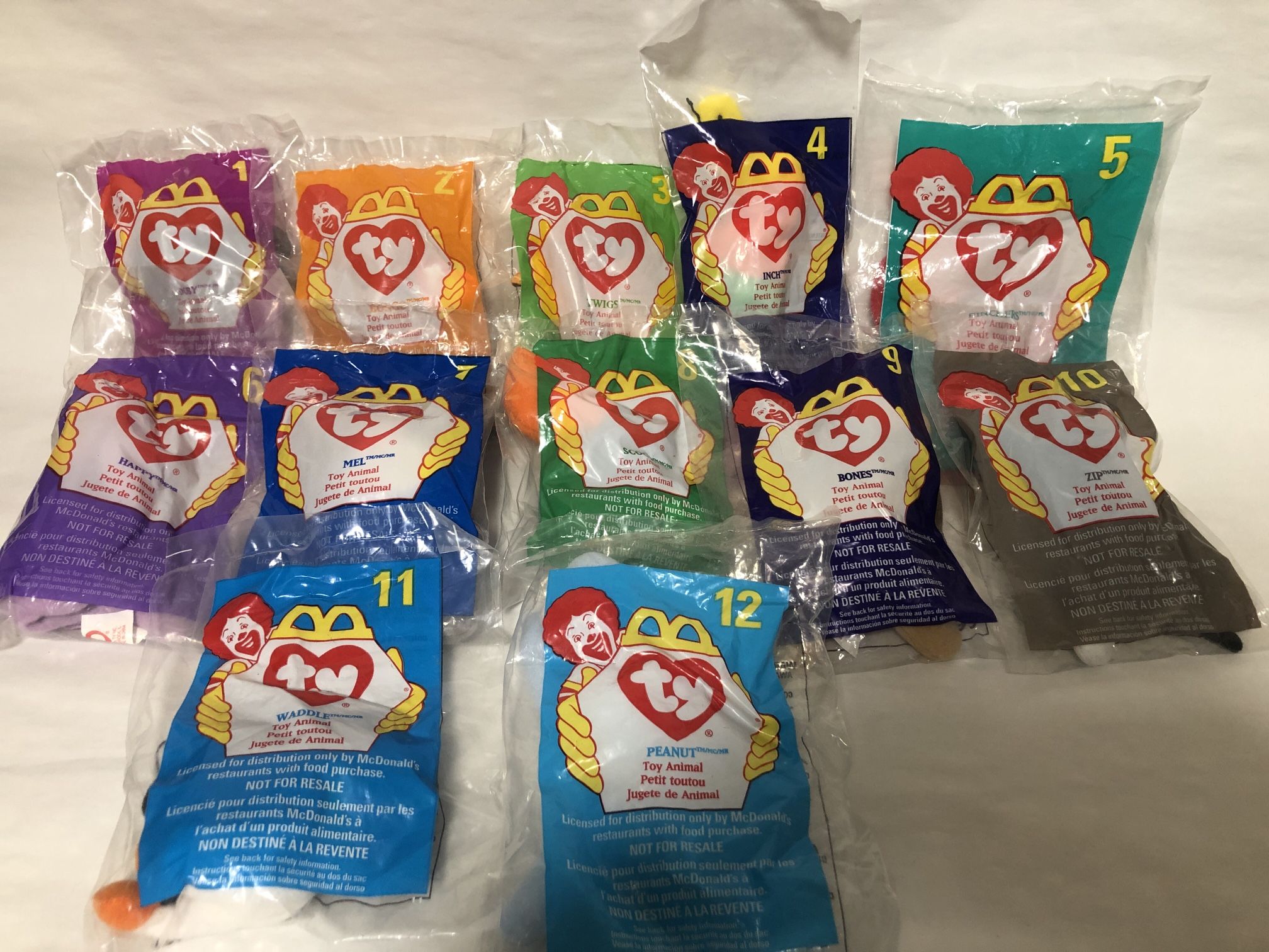 1998 McDonald’s Teenie Beanies Complete Set (1 Of 2)