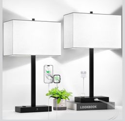 21" Dimmable Touch Table Lamps Set Of 2